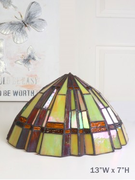 Hand-Made Stained Glass Wall Lamp